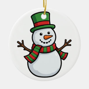 Fröhlicher Schneemann Winter Ornamente