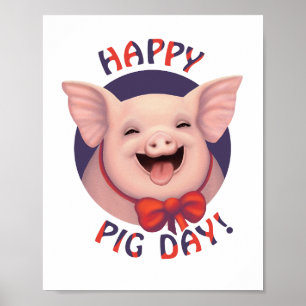 Fröhlicher Schweinetag! Poster