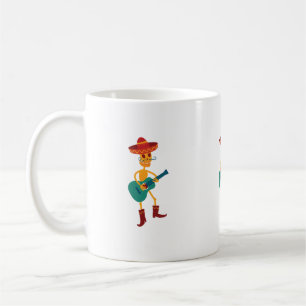 Fröhlicher Skelett-Gitarrespieler Kaffeetasse