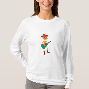 Fröhlicher Skelett-Gitarrespieler T-Shirt