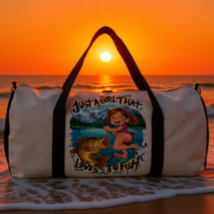 Fröhlicher Sprung mit finnigem Freund Duffle Bag