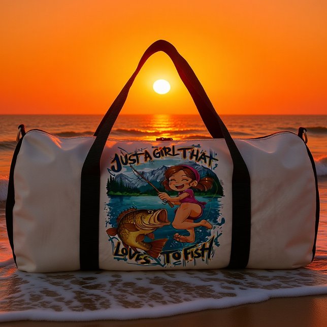 Fröhlicher Sprung mit finnigem Freund Duffle Bag (Von Creator hochgeladen)