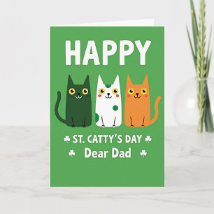 Fröhlicher St. Cattys Tag Papa Karte