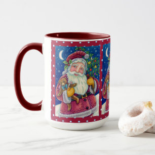 FRÖHLICHER ST. NICK & TEDDYBÄR, WEIHNACHTEN WIE FR TASSE