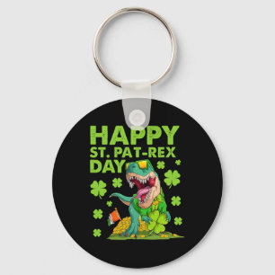 Fröhlicher St Pat T-Rex Tag Dinosaurier St Patrick Schlüsselanhänger