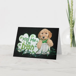 Fröhlicher St. Patrick's Day Welpe Feiertagskarte