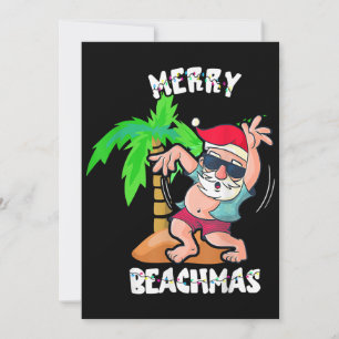 Fröhlicher Strand Weihnachten im Juli Lustiger San Einladung