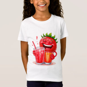 Fröhlicher Strawberry-Charakter T-Shirt