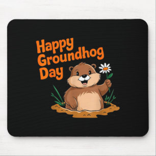 Fröhlicher Tag des Murmeltieres 2025 Passende Fami Mousepad