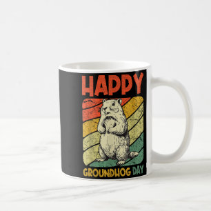Fröhlicher Tag des Murmeltieres Vintage Lustig Woo Kaffeetasse