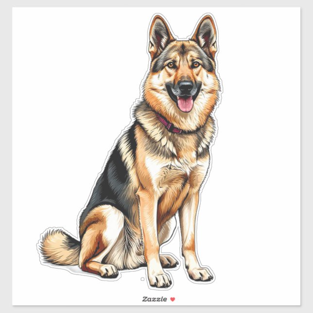 Fröhlicher Tschechoslowakischer Wolfshund Aufkleber (Blatt)