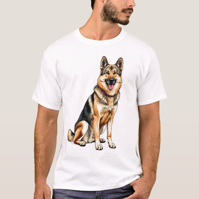 Fröhlicher Tschechoslowakischer Wolfshund T-Shirt (Vorderseite)