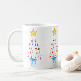 Fröhlicher und heller Baum Kaffeetasse
