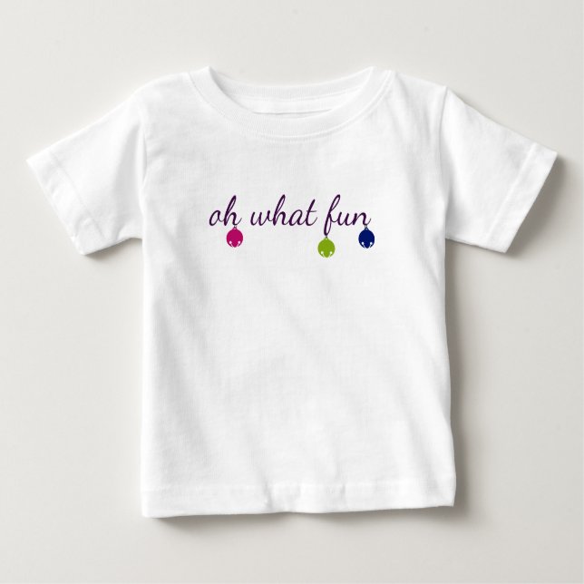 Fröhlicher und heller Klingelglockenentwurf Baby T-shirt (Vorderseite)