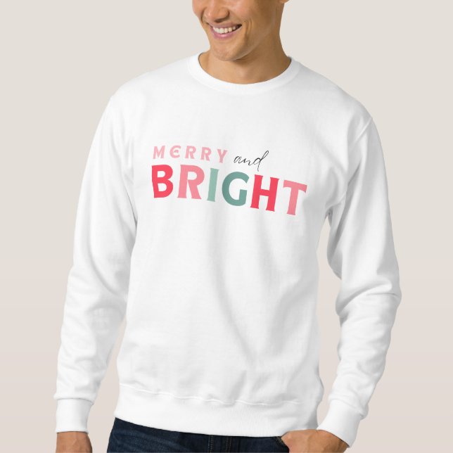 Fröhlicher und heller Pastel Mens Weihnachtssüßer Sweatshirt (Vorderseite)