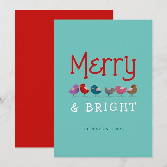 Fröhlicher und heller Spaß Niedlich Weihnachten (Vorne/Hinten)