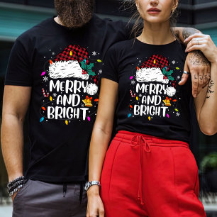 Fröhlicher und heller Weihnachts-T - Shirt