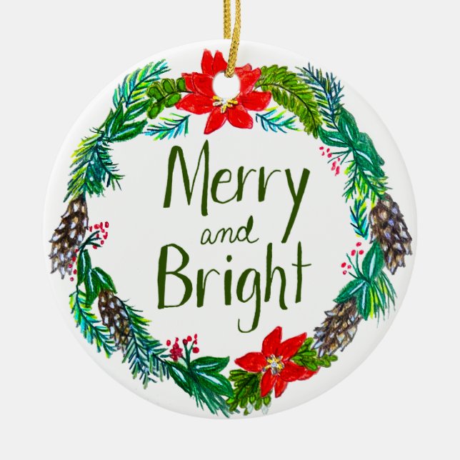 Fröhlicher und heller Weihnachtsschmuck (Vorne)