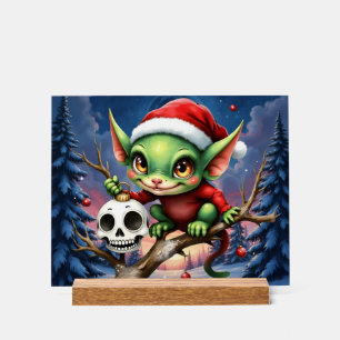 Fröhlicher Unfug – Der kleine Weihnachtself. Acrylschild