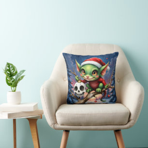Fröhlicher Unfug – Der kleine Weihnachtself. Kissen