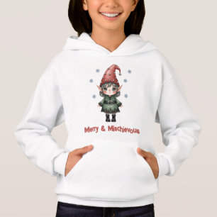 Fröhlicher & Unfug treibender Elf Kinder Hoodie
