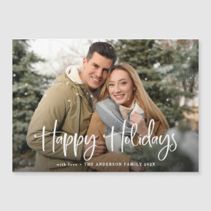 Fröhlicher Urlaub mit Ihrem Foto Gruß Magnetkarte