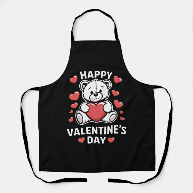 Fröhlicher Valentinstag Bär vday  Schürze (Vorderseite)