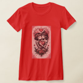Fröhlicher Valentinstag Personalisiertes Geschenk T-Shirt