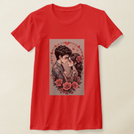 Fröhlicher Valentinstag Personalisiertes Geschenk T-Shirt