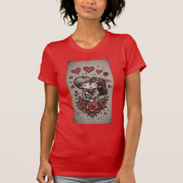 Fröhlicher Valentinstag Personalisiertes Geschenk T-Shirt