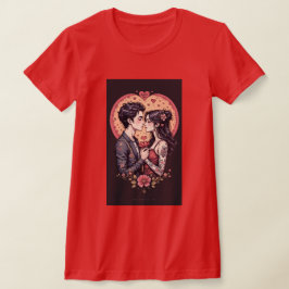 Fröhlicher Valentinstag Personalisiertes Geschenk T-Shirt