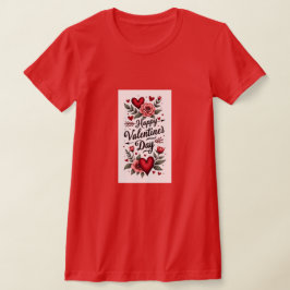 Fröhlicher Valentinstag Personalisiertes Geschenk T-Shirt
