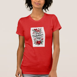 Fröhlicher Valentinstag Personalisiertes Geschenk T-Shirt