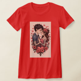Fröhlicher Valentinstag Personalisiertes Geschenk T-Shirt
