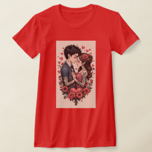 Fröhlicher Valentinstag Personalisiertes Geschenk T-Shirt