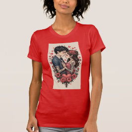 Fröhlicher Valentinstag Personalisiertes Geschenk T-Shirt