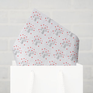 Fröhlicher Valentinstag Tissue-Papier-Schirm-Herze Seidenpapier