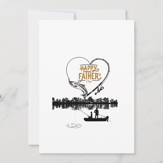 Fröhlicher Vatertag Angeln am See Einladung (Vorderseite)