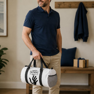 Fröhlicher Vatertag Handabdruck Kleine Reisetasche Duffle Bag