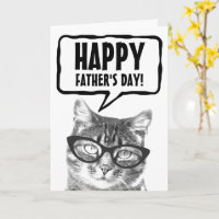 Fröhlicher Vatertag lustige Katze individuelle Gru