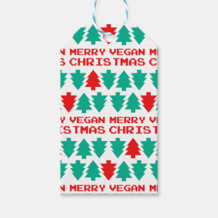 Fröhlicher veganer geschenkanhänger