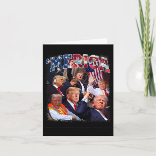 Fröhlicher Vintage Trump 4. Juli Patriotischer Ame Karte