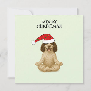 Fröhlicher Weihnachten Hund Yoga-Pose