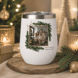 Fröhlicher Weihnachten Personalisierter Foto Famil