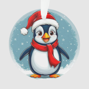 🎄🐧 Fröhlicher Weihnachts-Pinguin-Feiertags-Anden Ornament