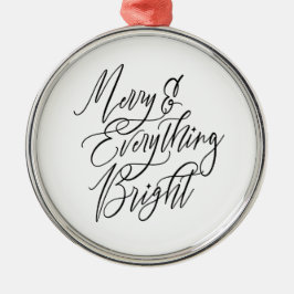 Fröhlicher Weihnachts-Schmuck rund und hell Ornament Aus Metall