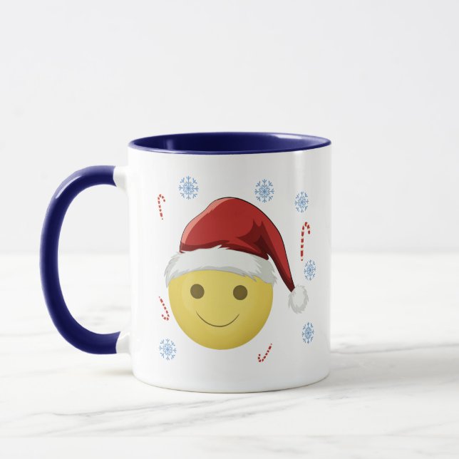 Fröhlicher Weihnachts-Smiley Tasse (Links)