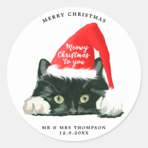 fröhlicher Weihnachtsaufkleber Runder Aufkleber