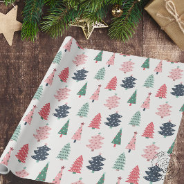 Fröhlicher Weihnachtsbaum Geschenkpapier