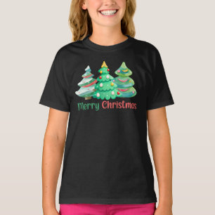 Fröhlicher Weihnachtsbaum Kinder T-Shirt